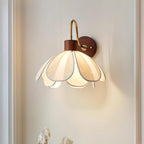 Yuki Wall Lamp Floral Wood Fabirc