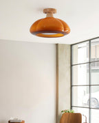 Ambrina Amber Glass Semi Flush Mount Ceiling Light
