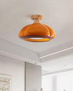 Ambrina Amber Glass Semi Flush Mount Ceiling Light