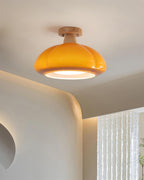 Ambrina Amber Glass Semi Flush Mount Ceiling Light