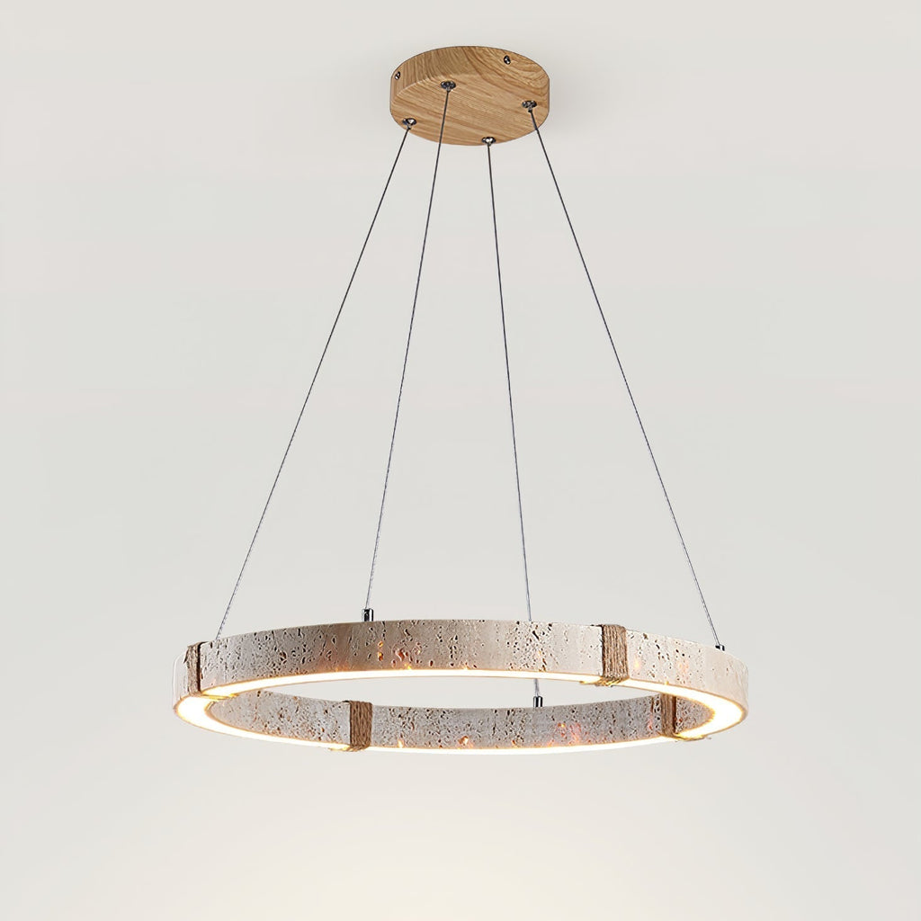 Lumae Ring Travertine Pendant Light