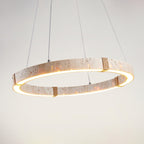 Ritta Ring  Travertine Pendant Light
