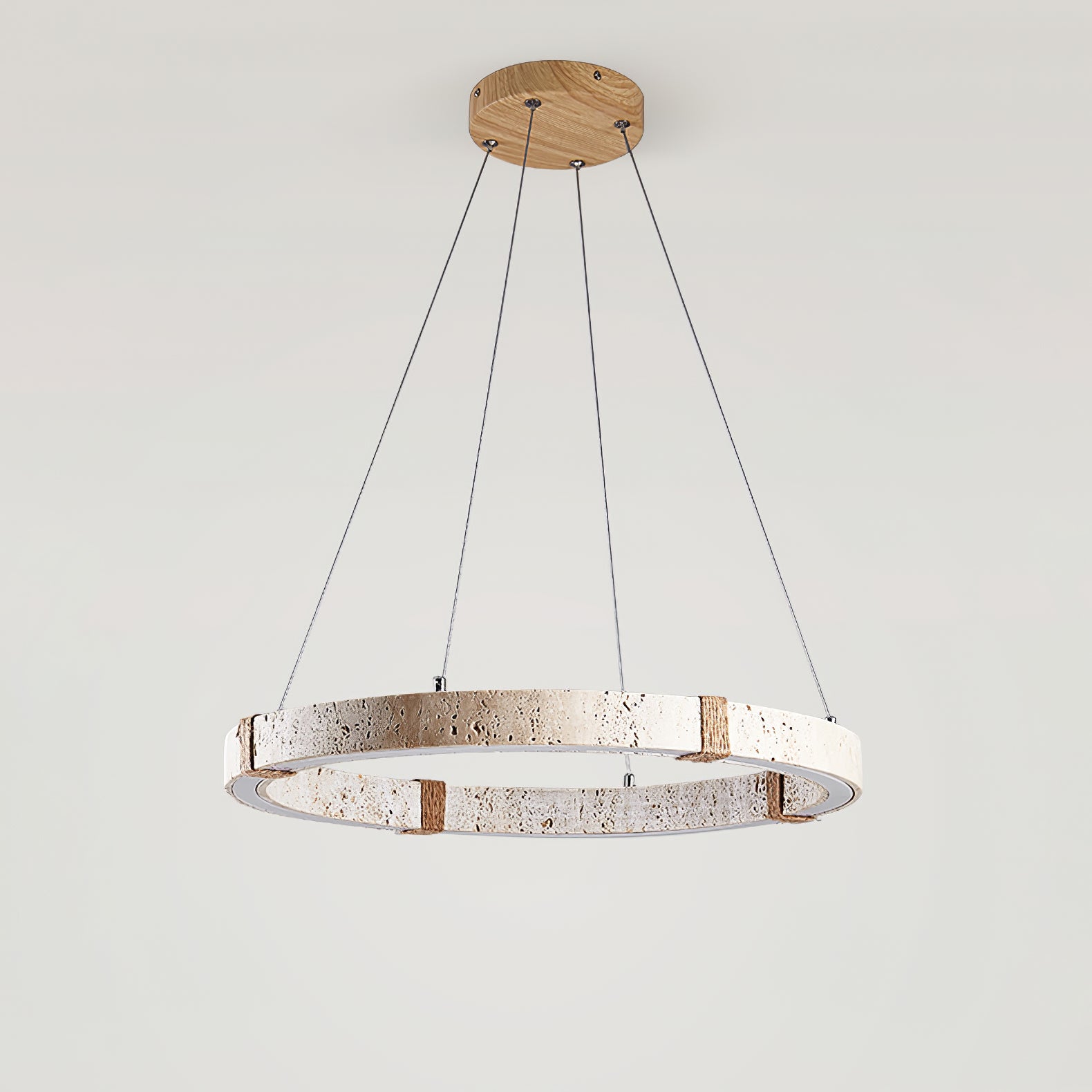 Lumae Ring Travertine Pendant Light