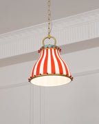 Red and white stripes Glass Pendant Lamp