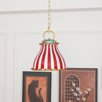 Red and white stripes Glass Pendant Lamp