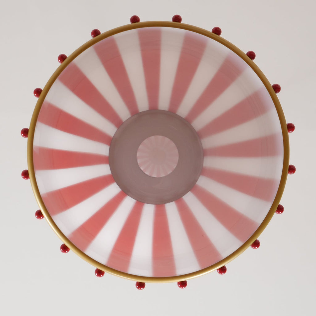 Red and white stripes Glass Pendant Lamp