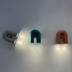 Arisha Wall Lamp U-shaped Design LED Metal, Black/Blue/Gray/Red, Bedroom