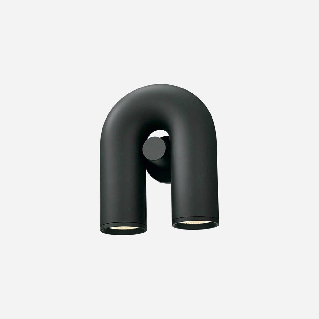 Arisha Wall Lamp U-shaped Design LED Metal, Black/Blue/Gray/Red, Bedroom