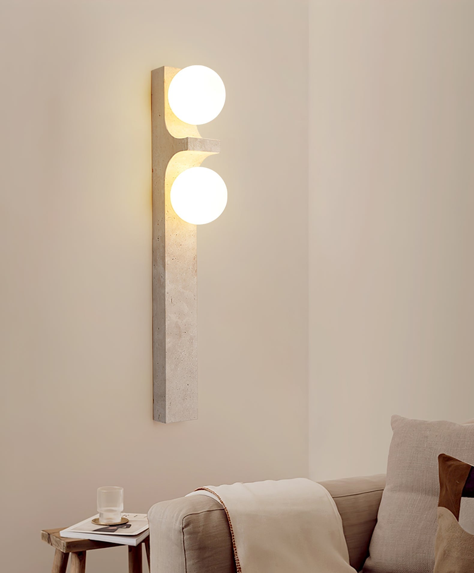 Umiren  Travertine Wall Light