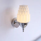 Wall Lamp Metal Body Glass Cylinder Shade Art Deco Bedroom