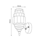 Wall Lamp Metal Body Glass Cylinder Shade Art Deco Bedroom