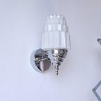 Wall Lamp Metal Body Glass Cylinder Shade Art Deco Bedroom