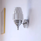 Wall Lamp Metal Body Glass Cylinder Shade Art Deco Bedroom