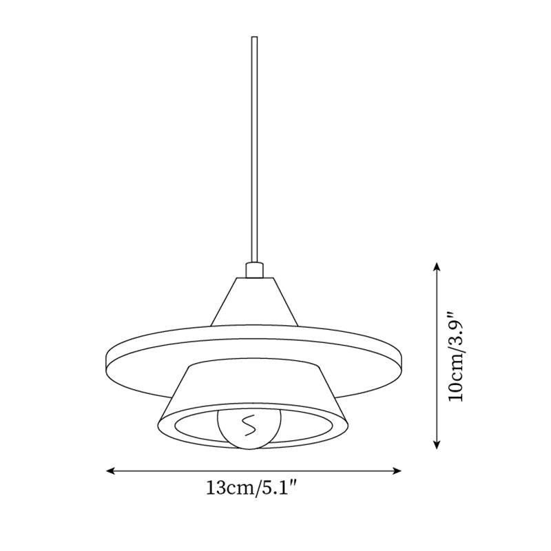 Ritta Pendant Light Wooen Disc Travertine