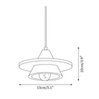 Ritta Pendant Light Wooen Disc Travertine