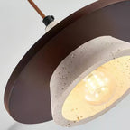 Ritta Pendant Light Wooen Disc Travertine