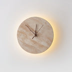 Volira Clock Travertine Wall Light D30cm