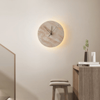 Volira Clock Travertine Wall Light D30cm