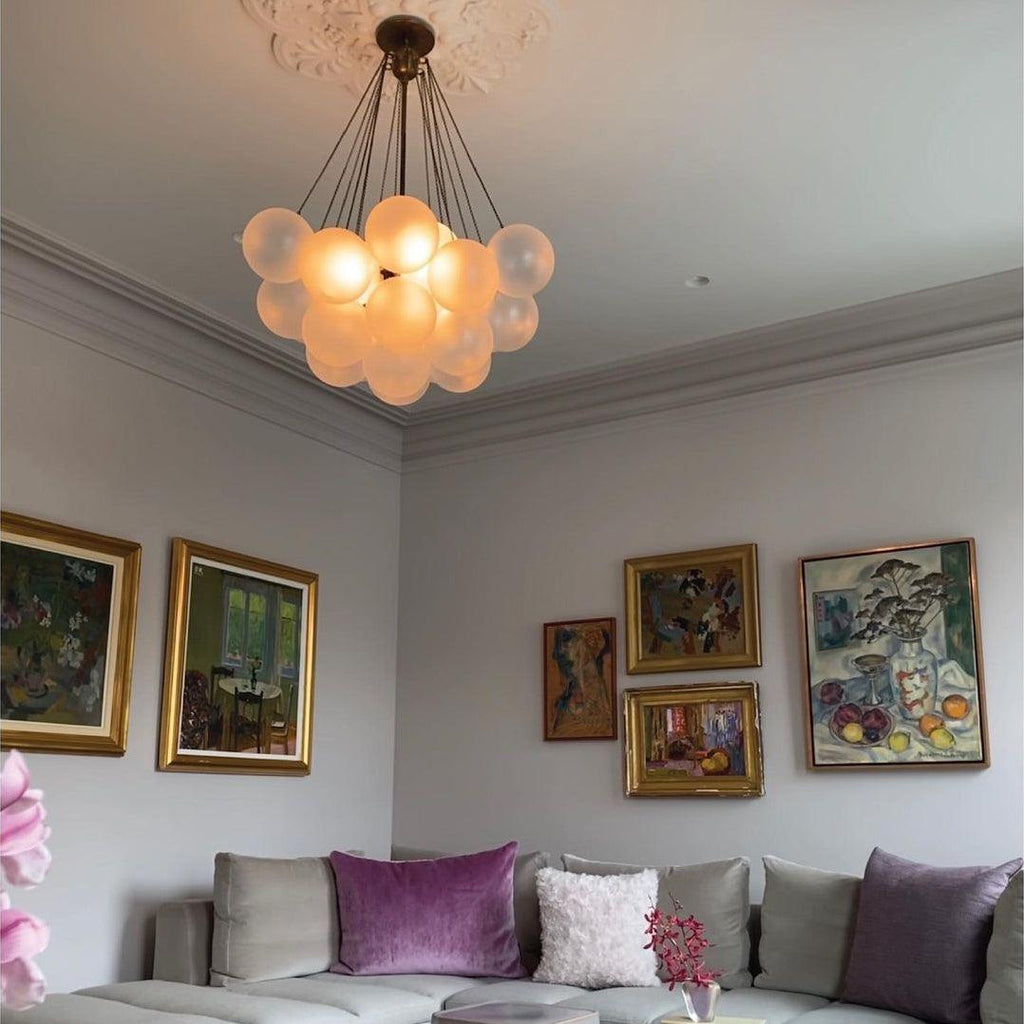 Fayne Glass Globe Pendant Light Bubble
