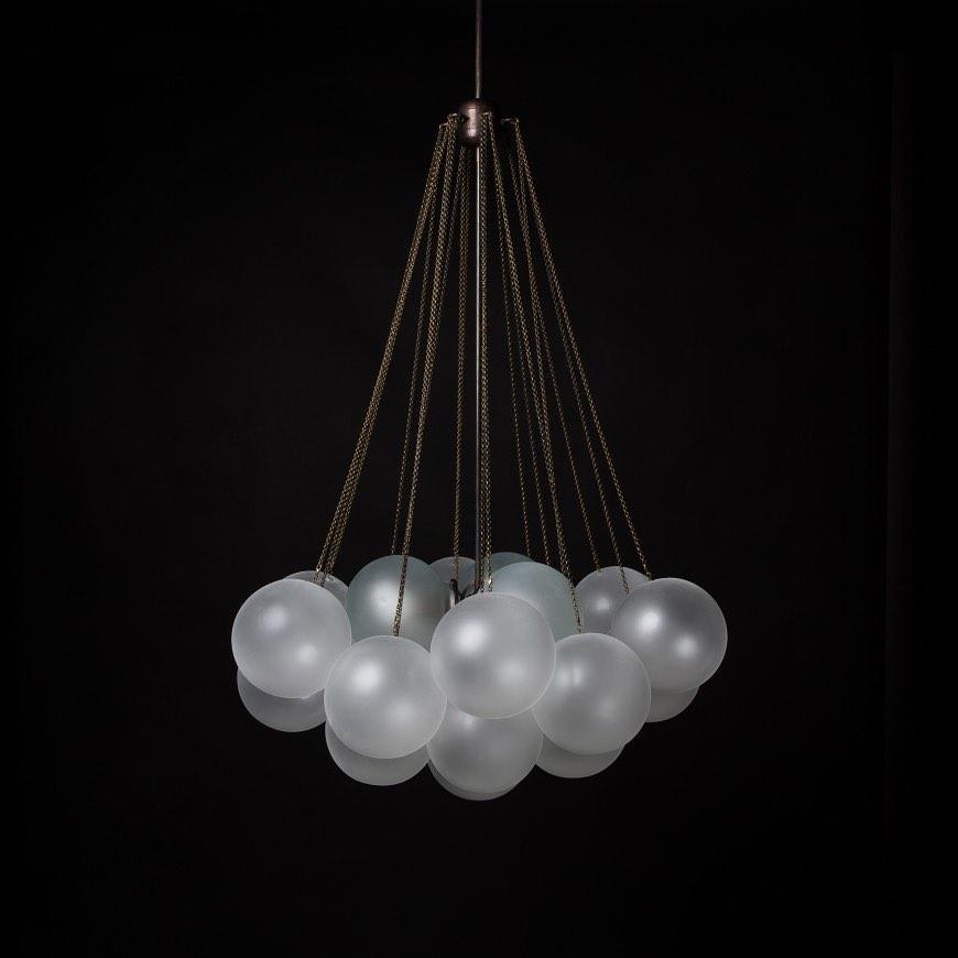 Fayne Glass Globe Pendant Light Bubble