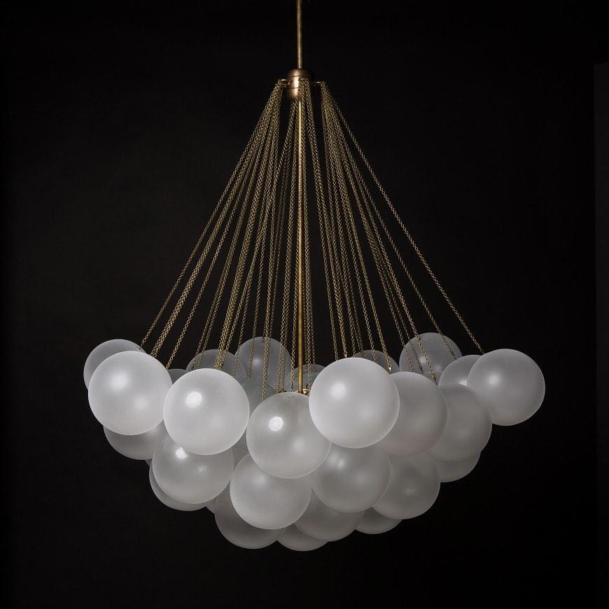 Fayne Glass Globe Pendant Light Bubble