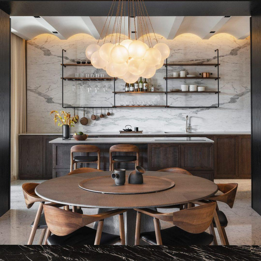 Fayne Glass Globe Pendant Light Bubble