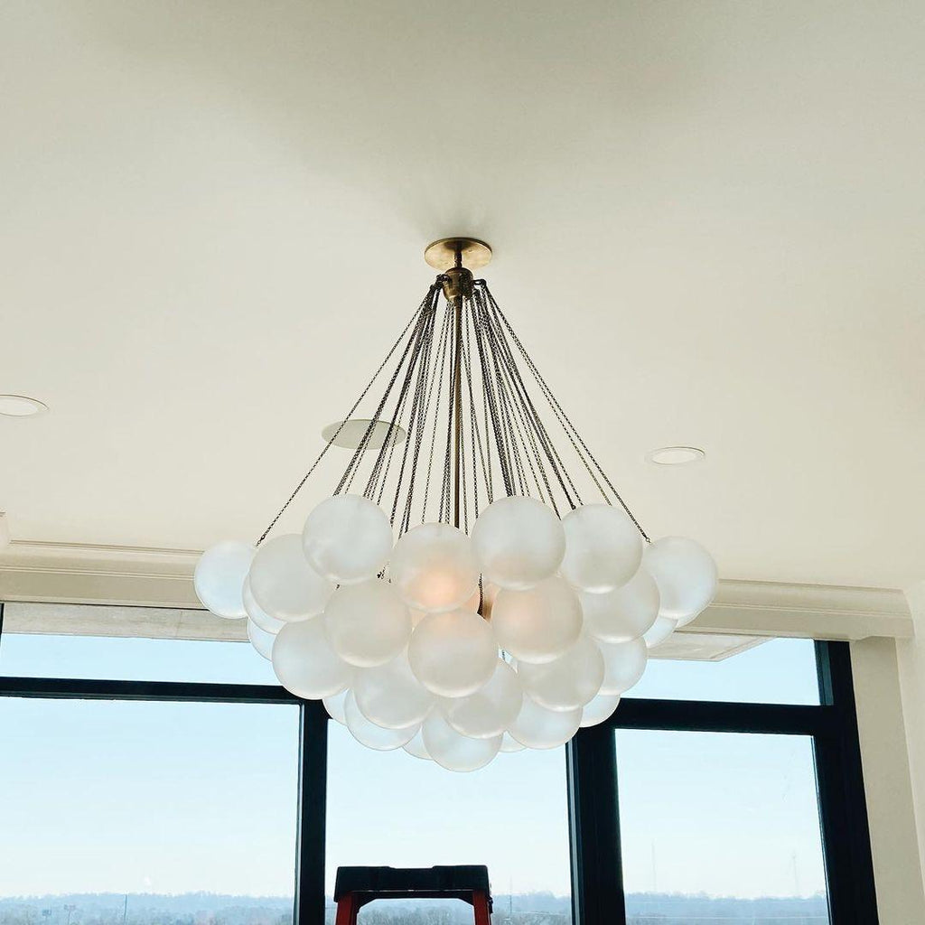 Fayne Glass Globe Pendant Light Bubble