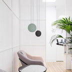 Arisha Modern Pendant Light, Metal, Black/White/Green/Gray