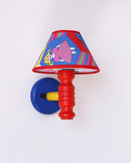 Wall Lamp with Cartoon Fabric Shade and Metal Arm Kids Room