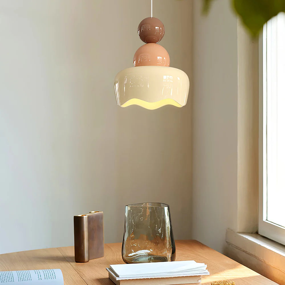 Valentina Sunny Rain Doll LED Pendant Light Cream Resin Bedroom