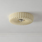 Mivone Cream Glass Flush Mount Ceiling Light