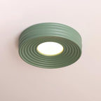Ceiling Light Ribbed Canopy Textured Contemporary Fixture