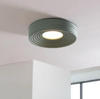 Ceiling Light Ribbed Canopy Textured Contemporary Fixture