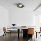 Ceiling Light Ribbed Canopy Textured Contemporary Fixture