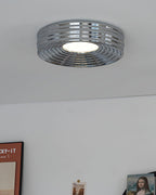 Ceiling Light Ribbed Canopy Textured Contemporary Fixture