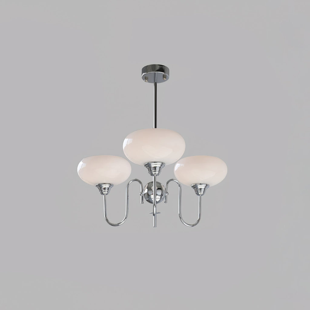 Silva Vintage LED Metal Multi Lampshade Creamy White Yellow Bulbs Luxury Bedroom Living Room Pendant Light, Gold/Chrome
