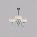 Silva Vintage LED Metal Multi Lampshade Creamy White Yellow Bulbs Luxury Bedroom Living Room Pendant Light, Gold/Chrome