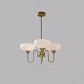 Silva Vintage LED Metal Multi Lampshade Creamy White Yellow Bulbs Luxury Bedroom Living Room Pendant Light, Gold/Chrome