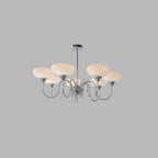 Silva Vintage LED Metal Multi Lampshade Creamy White Yellow Bulbs Luxury Bedroom Living Room Pendant Light, Gold/Chrome