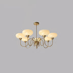 Silva Vintage LED Metal Multi Lampshade Creamy White Yellow Bulbs Luxury Bedroom Living Room Pendant Light, Gold/Chrome