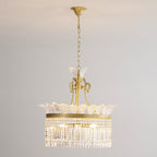 Xelra Chandelier Brass & Crystal