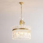 Xelra Chandelier Brass & Crystal