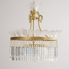 Xelra Chandelier Brass & Crystal
