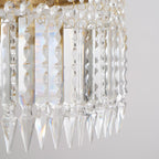 Xelra Chandelier Brass & Crystal