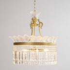 Xelra Chandelier Brass & Crystal
