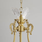 Xelra Chandelier Brass & Crystal
