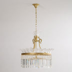 Xelra Chandelier Brass & Crystal