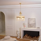 Xelra Chandelier Brass & Crystal