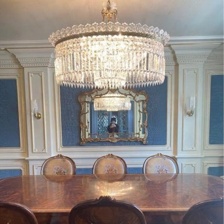 Xelra Chandelier Brass & Crystal