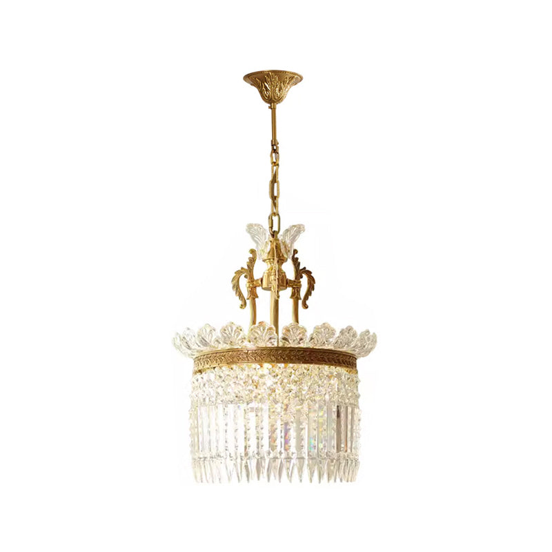 Xelra Chandelier Brass & Crystal
